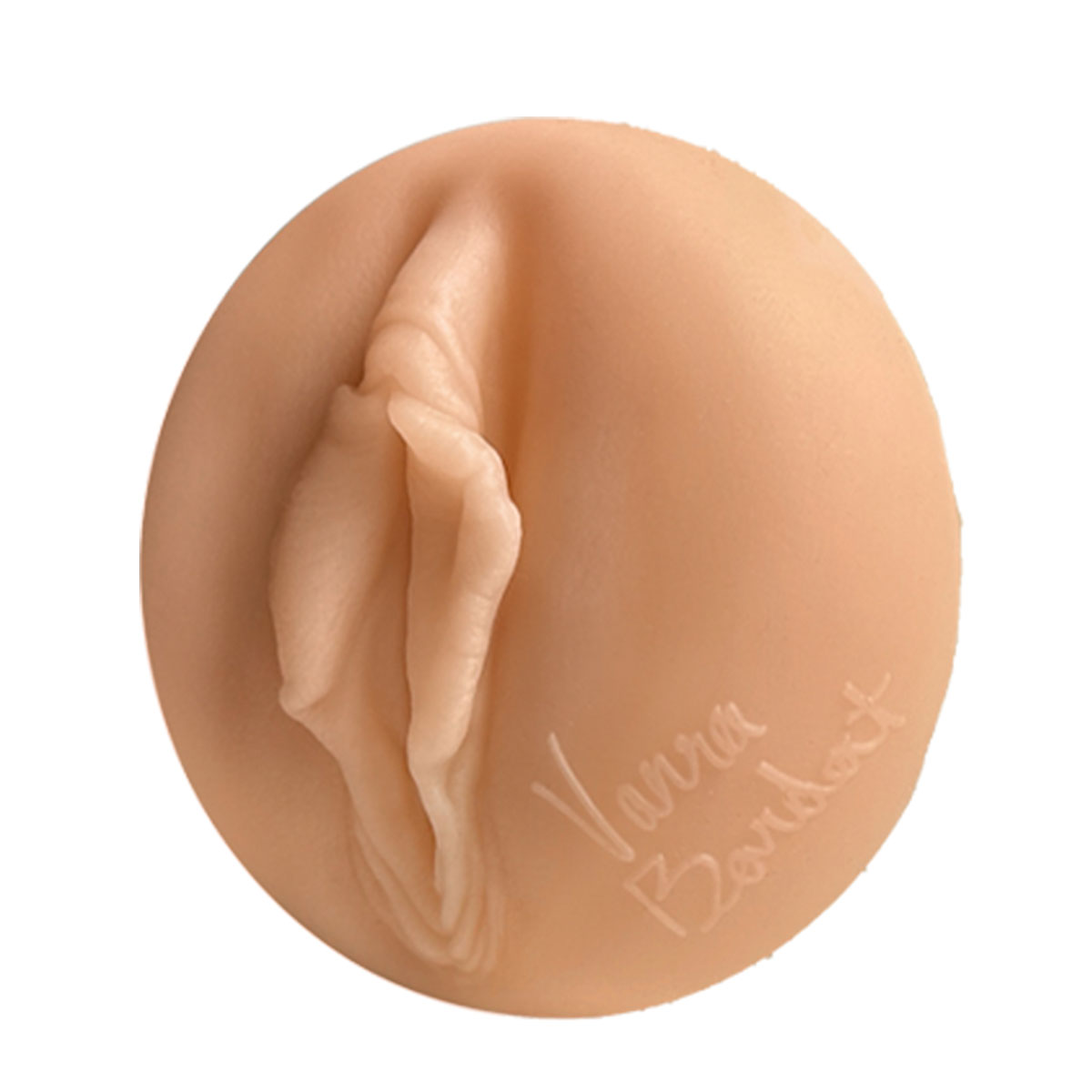 Close-up van de realistische opening van de Vanna Bardot Fleshlight