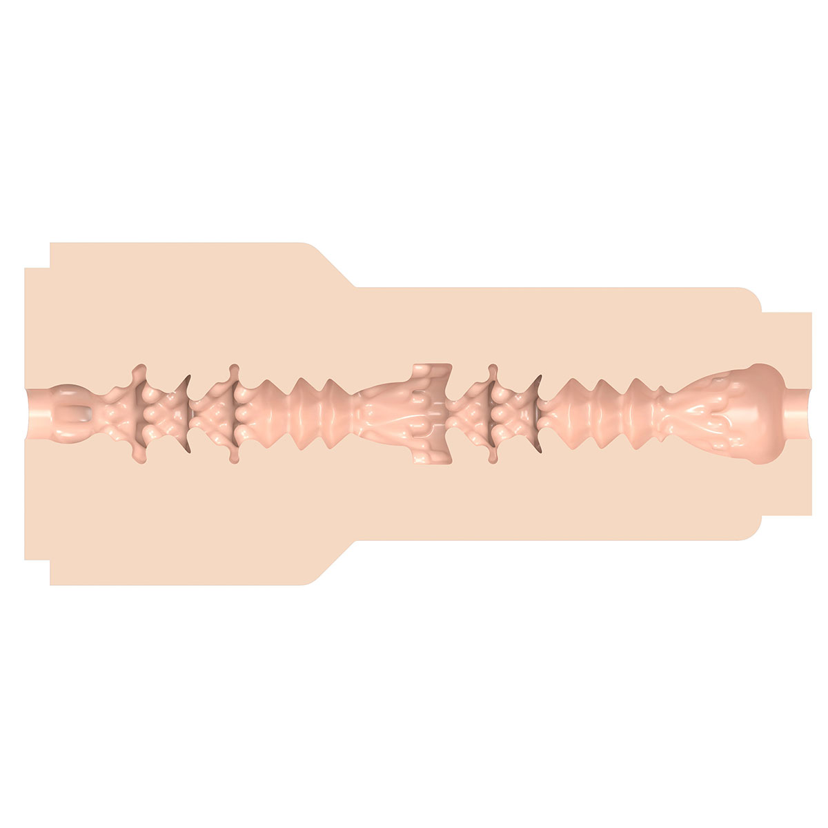 Gedetailleerde doorsnede van de Dopamine-textuur in de Vanna Bardot Fleshlight