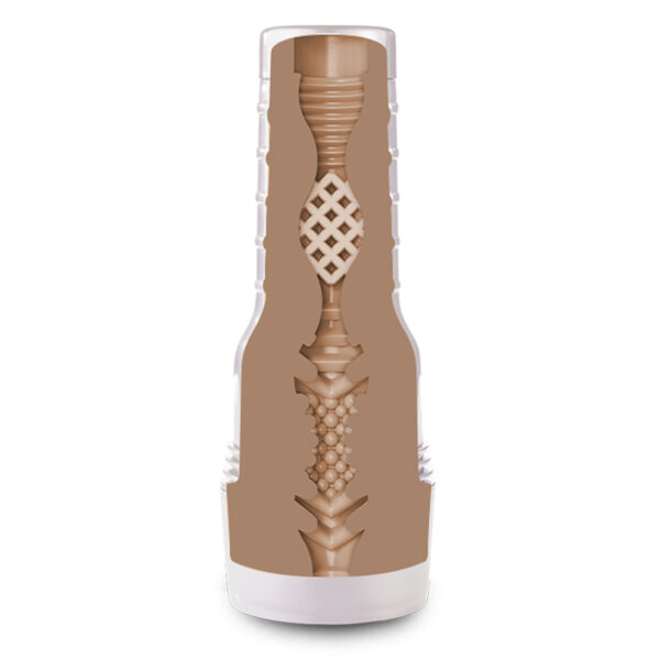 Doorsnede van de Autumn Falls Fleshlight met Cream textuur
